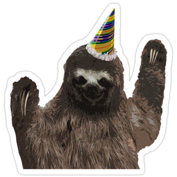 party sloth wallpaper