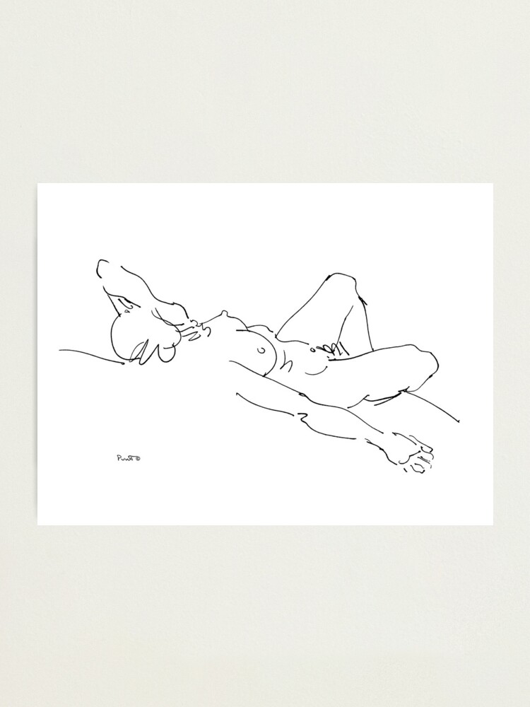 Nude Female Drawings Post Photographic Print For Sale By Gordon