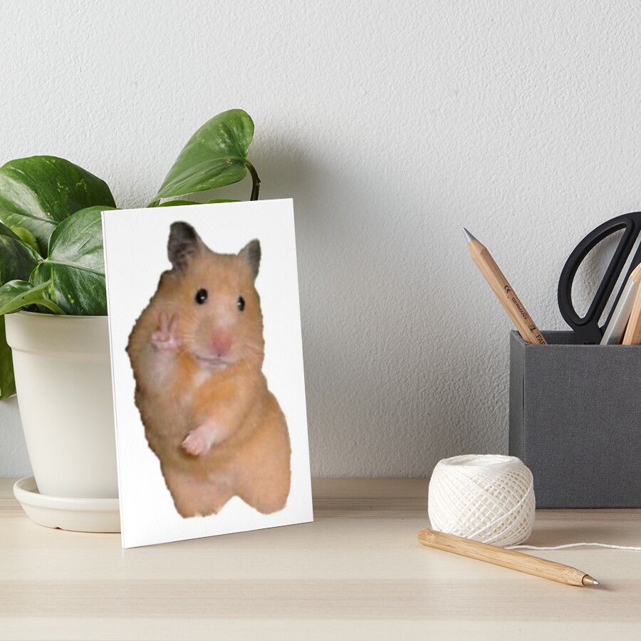 Peace Hamster Meme Art Board Print For Sale By Ellievivien Redbubble