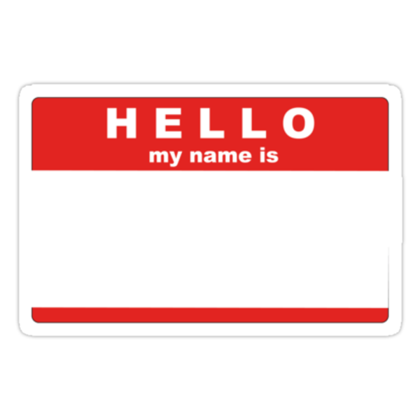quot Hello: My Name Is quot Stickers by oksy19 Redbubble