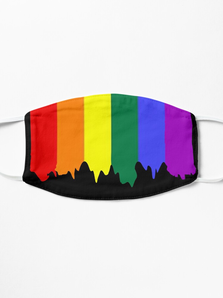 Lgbt Gay Pride Rainbow Drip Paint Mask For Sale By Ricaso Redbubble