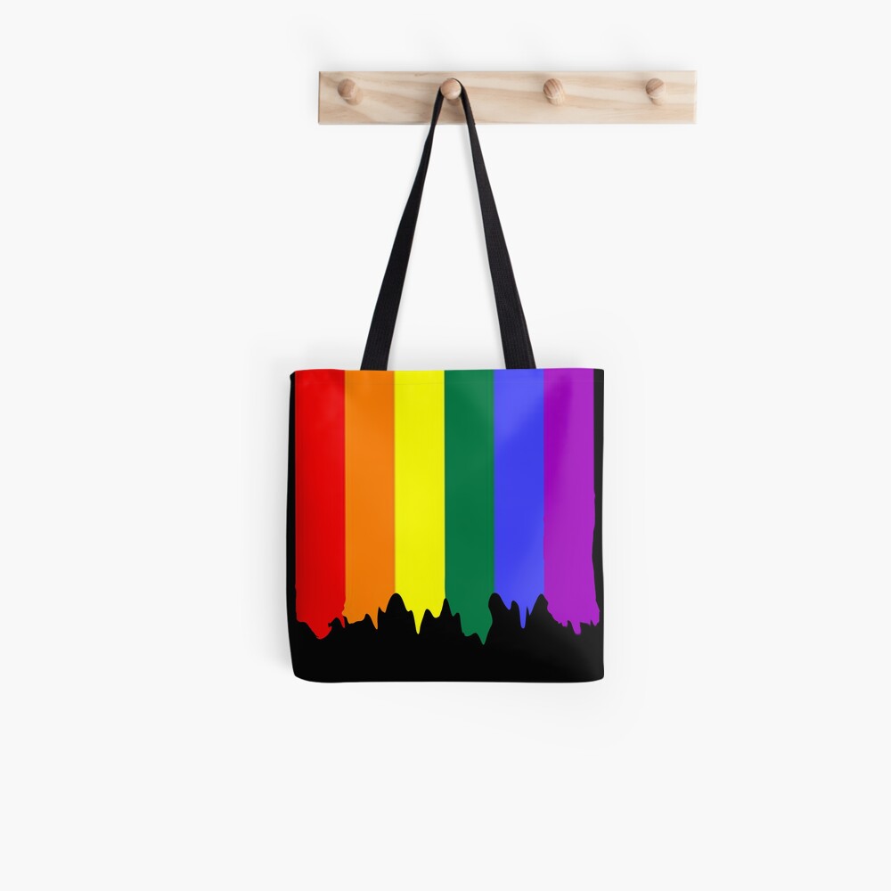 LGBT Gay Pride Rainbow Drip Paint Tote Bag For Sale By Ricaso Redbubble