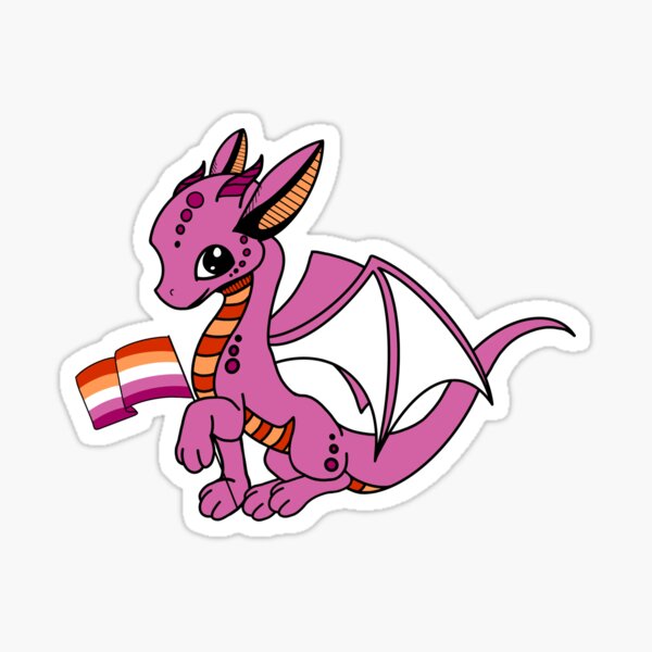 Lesbian Dragon Sticker For Sale By Lunablack Redbubble