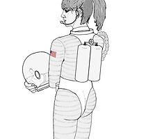 1950's Astronaut Girl by Radwulf