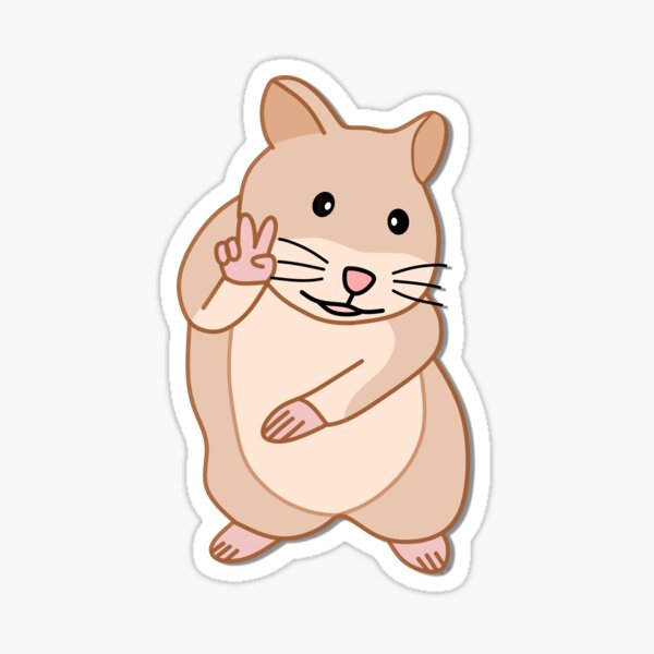 Hamster Peace Sign Meme Sticker For Sale By Zizouuu Redbubble