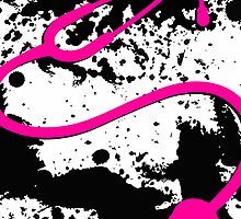 pink stethoscope by maydaze