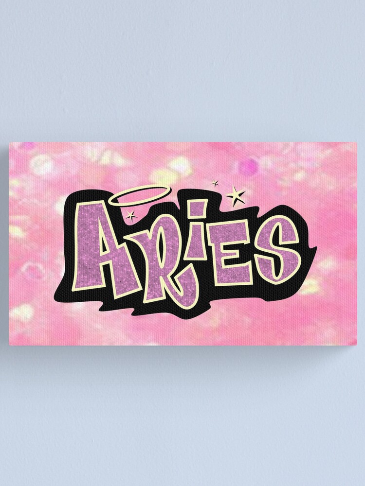 Aries Bratz Style Iconic Pink Glitter Font Logo Cute Y K Aesthetic