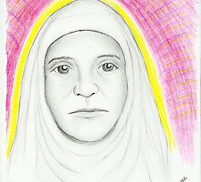 Nun - Pencil Drawing 1 by Janette Oakman