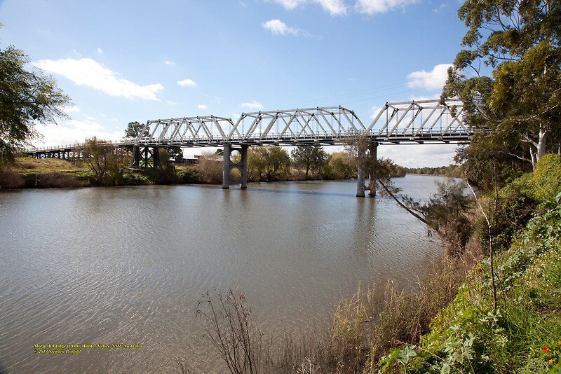 "Morpeth Bridge (1898) over Hunter River, NSW Australia" Posters by