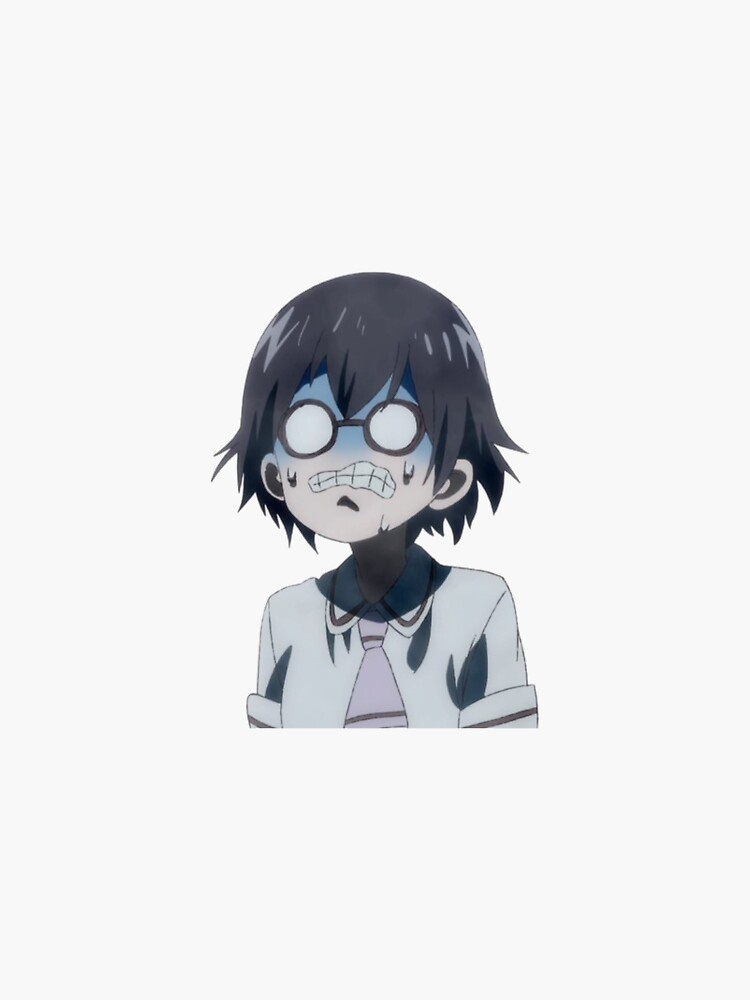 Scared Kasumi Asobi Asobase Sticker For Sale By E Q Redbubble