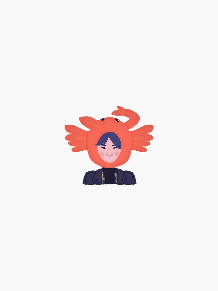 Hoshi Crab Hat Sticker For Sale By Memeheony Redbubble