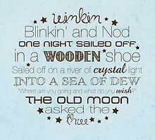 Winkin Blinkin and Nod – Square – Blue by Janelle Wourms