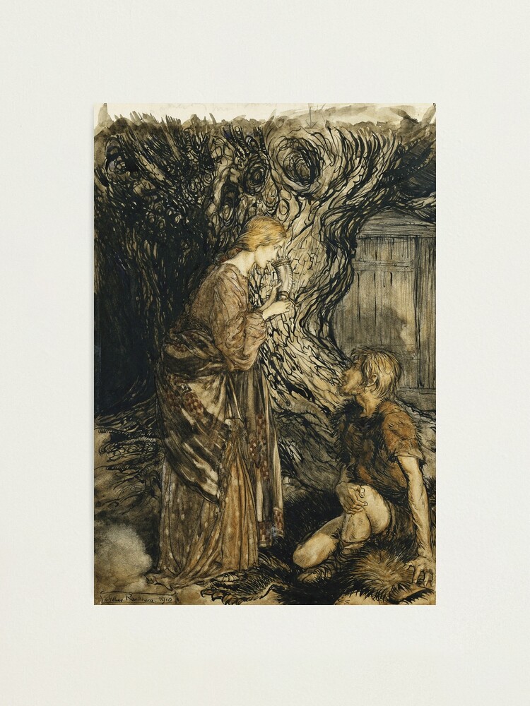 Lámina fotográfica Arthur Rackham Una ilustración para The Rheingold