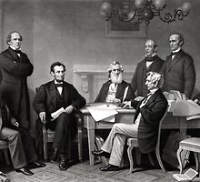 President Lincoln and His Cabinet by warishellstore