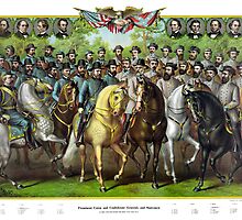 Prominent Union and Confederate Generals and Statesman by warishellstore