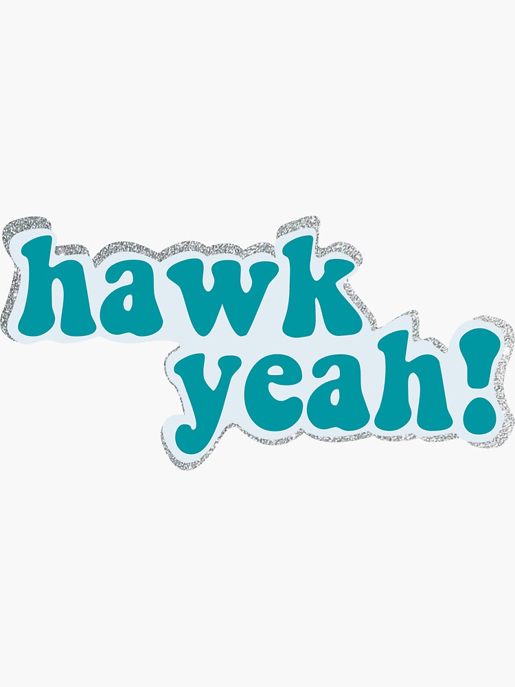 Uncw Hawk Yeah Sticker For Sale By Nataliearttt Redbubble