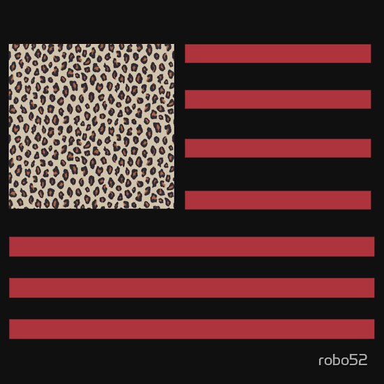 leopard american flag shirt