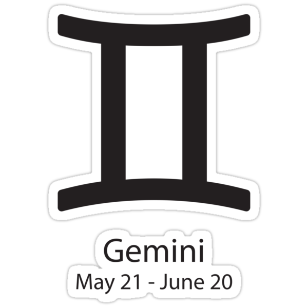 quot zodiac sign gemini may 21 june 20 quot stickers by adrian quot zodiac sign gemini may 21 june 20 quot stickers by adrian