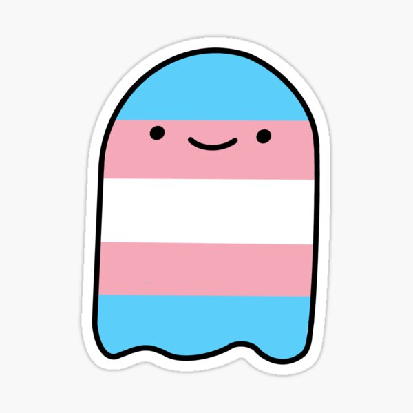 Transgender Pride Flag Ghost Sticker For Sale By Aussjamess Redbubble