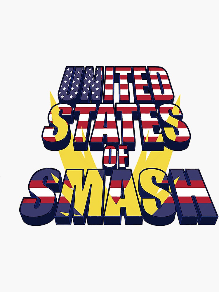 United States Of Smash All Might Boku No Hero Design Sticker By