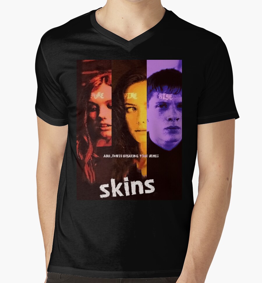 "Skins Tv Series 7 " Mens VNeck TShirts by TeeGal Redbubble