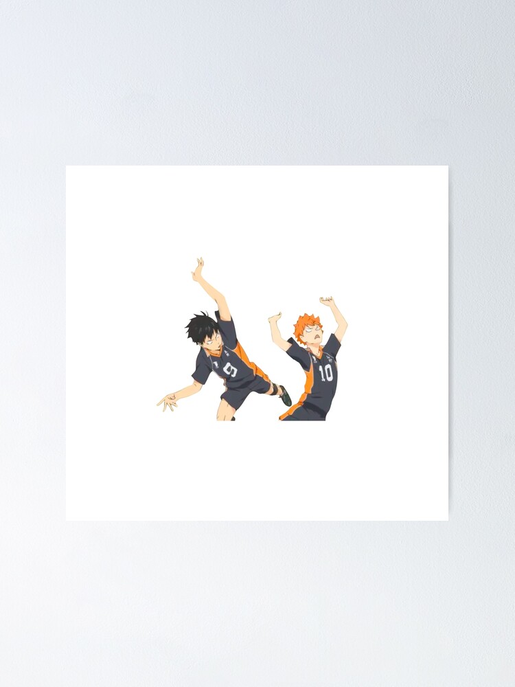 Haikyuu Kageyama Kicks Hinata Funny Sticker Poster For Sale By Box