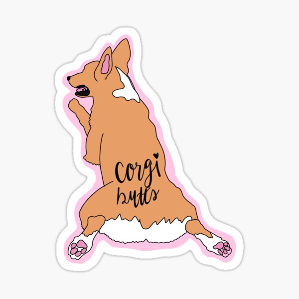 Corgi Butt Sticker For Sale By Stickerlove04 Redbubble