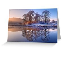 Clearing mist and reflections - River Brathay Greeting Card