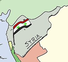 Biohazard Syrian flag caricature by Binary-Options