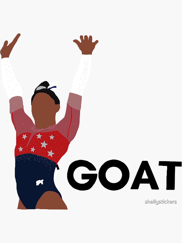 Simone Biles GOAT Sticker For Sale By Shellystickers Redbubble