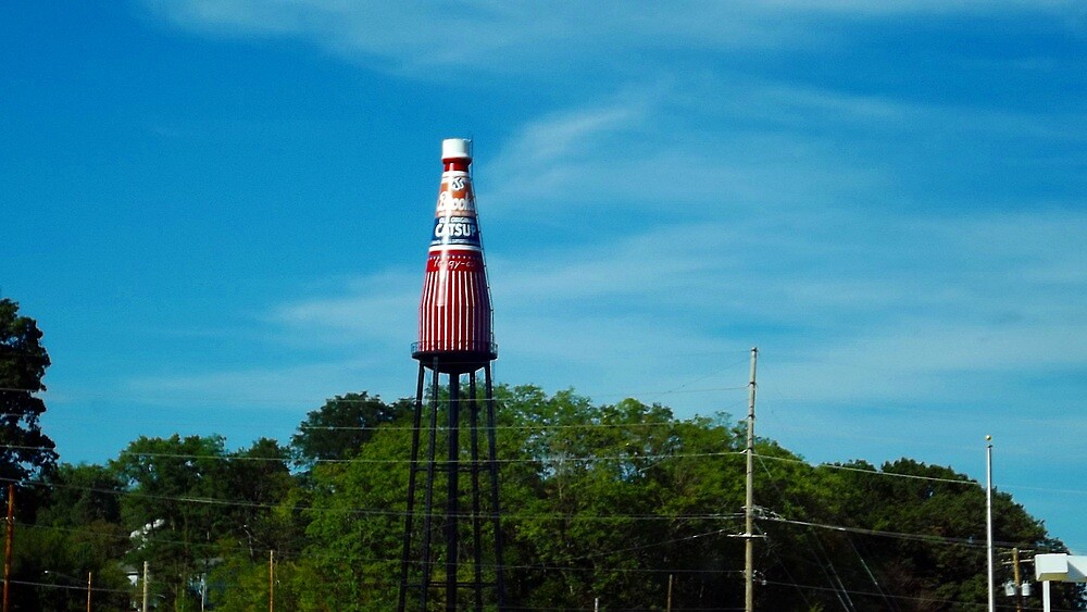 "Brooks Catsup Water Tower" by photographyman Redbubble