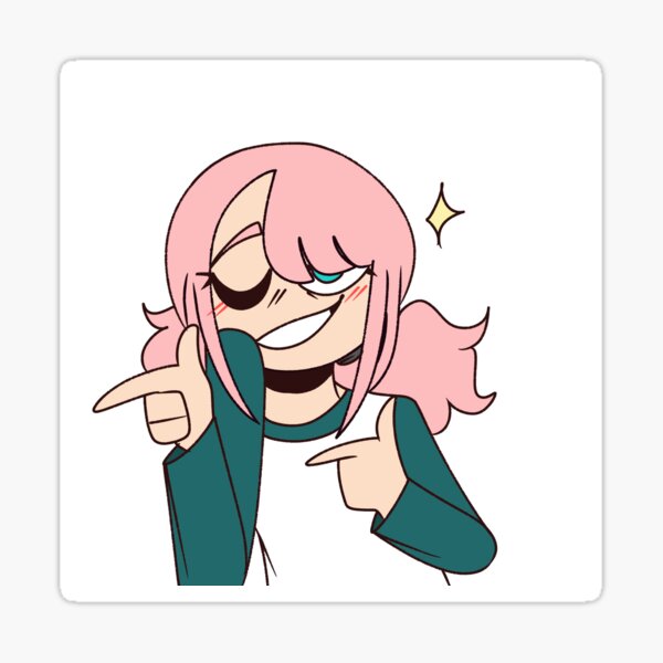 Girl Using Finger Guns Sticker For Sale By Henmiko Redbubble