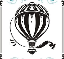 vintage hot air balloon by torishaa