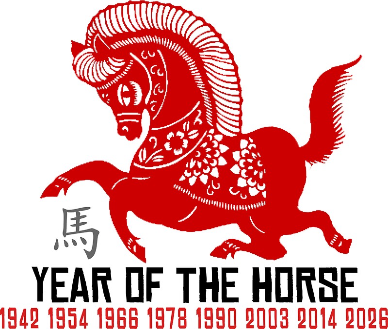 "Year of The Horse Paper Cut Chinese Zodiac Horse" Posters by