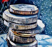 Stacked Gravures sur bois 2 by Belinda "BillyLee" NYE (Printmaker)