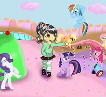 Vanellope and Ponies by tokyoterror