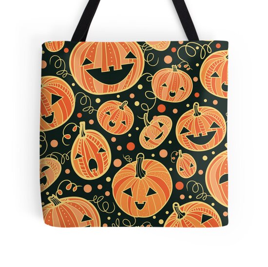 Fun Halloween pumpkins pattern by oksancia