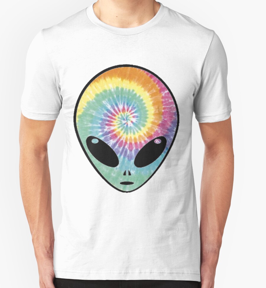 tie dye alien shirt