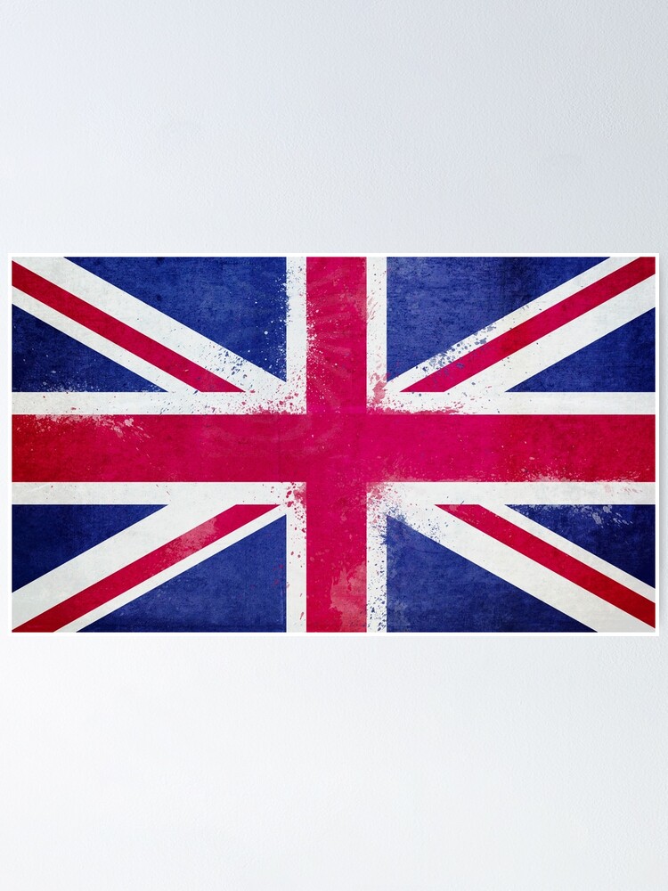 Union Jack Flag Poster For Sale By Bukavu Redbubble