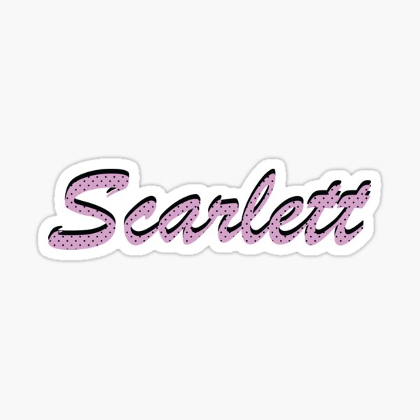 Scarlett Sticker By Pointlesspeach Redbubble