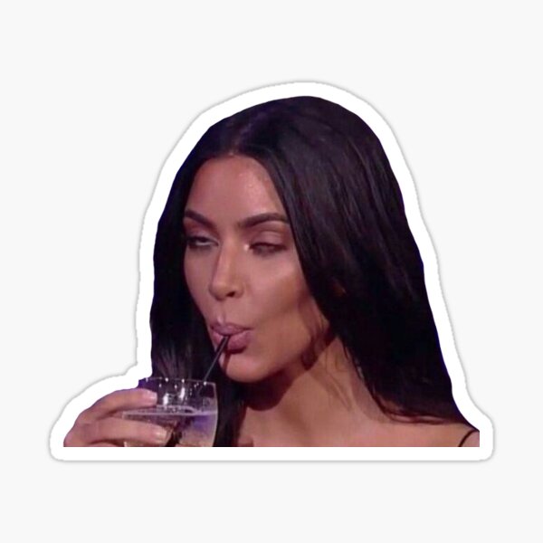 Kim K Sippin Tea Design Sticker For Sale By Alexismadethis Redbubble