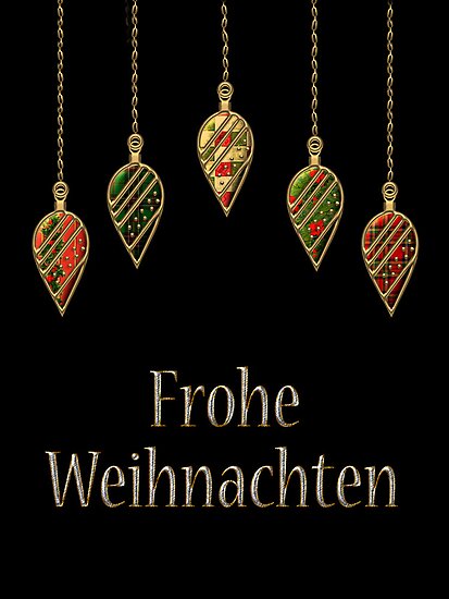 &quot;Merry Christmas in German Frohe Weihnachten&quot; by David Dehner | Redbubble