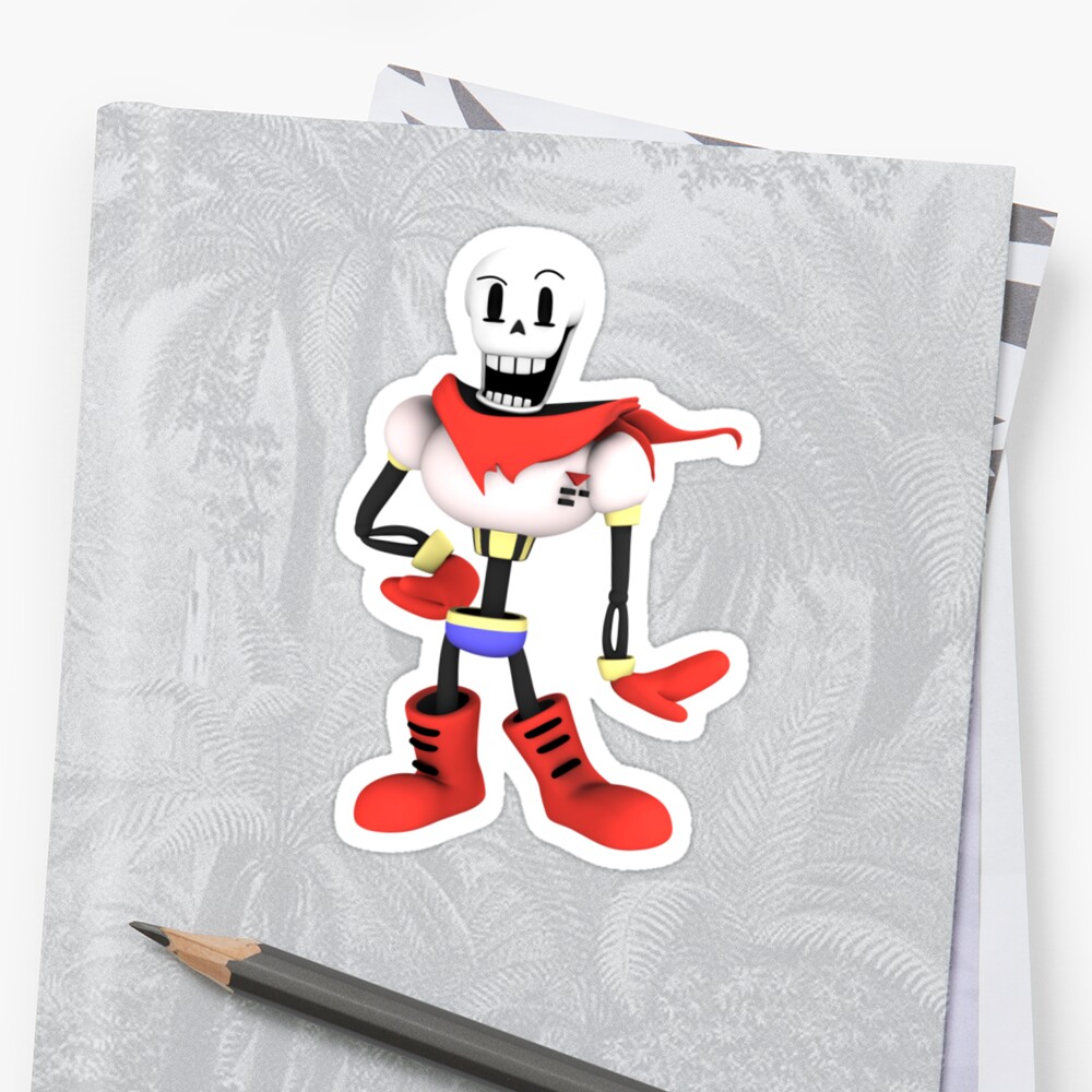 Undertale D Papyrus Stickers By Spoons Mcgee Redbubble