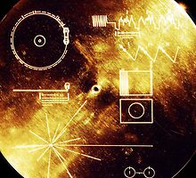 Cool Voyager Golden Record Iphone case by hooluwan
