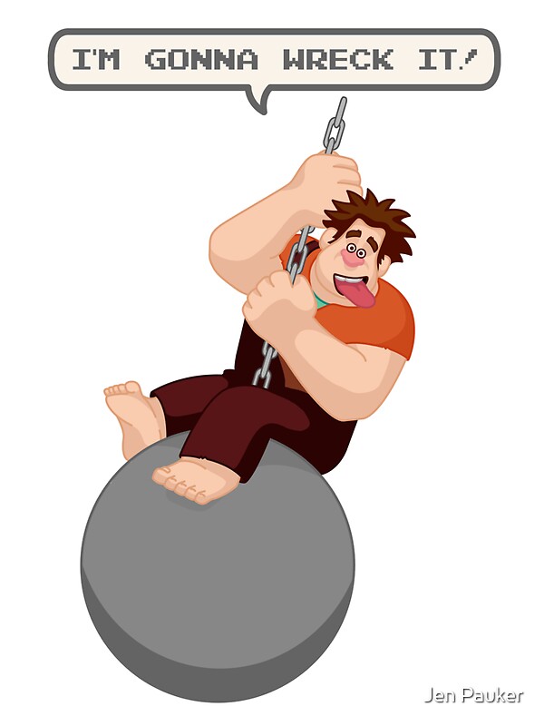 "Wrecking Ball Ralph" Stickers by Jen Pauker Redbubble