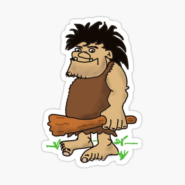 Caveman Sticker For Sale By Microgalleryart Redbubble