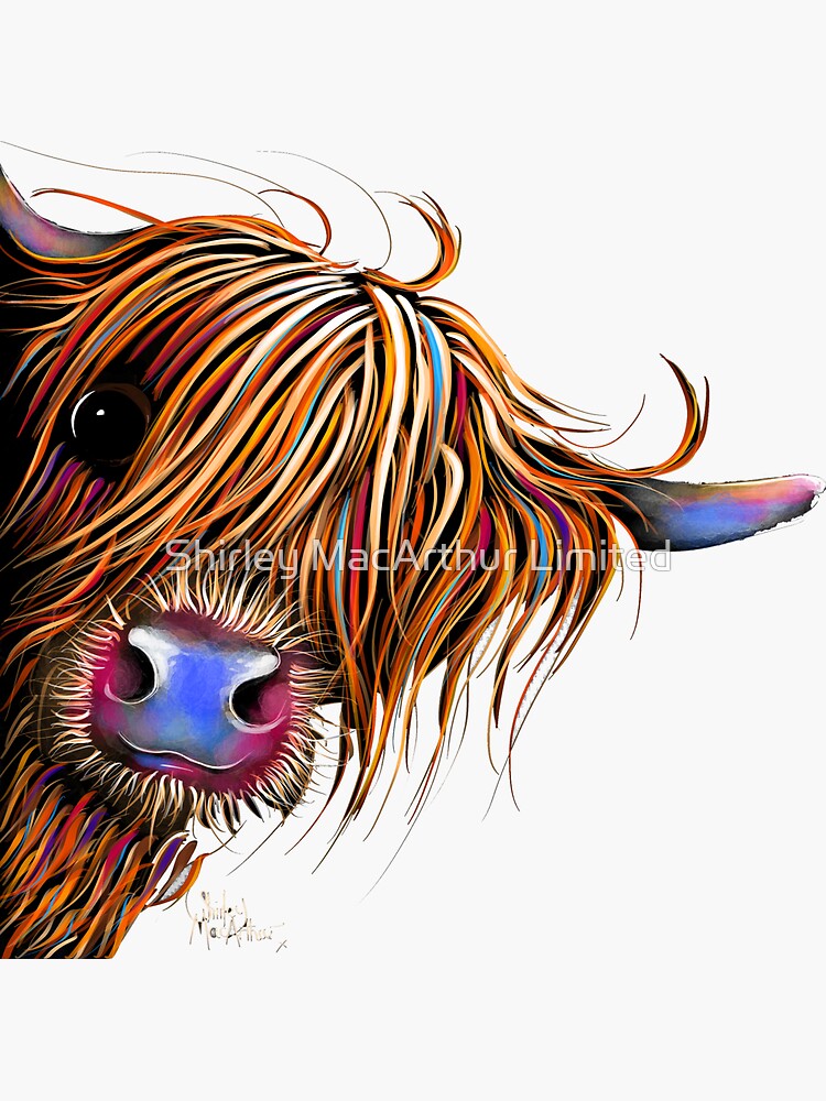 HiGHLaND CoW PRiNT SCoTTiSH SuGaR LuMP ON GReY BY SHiRLeY