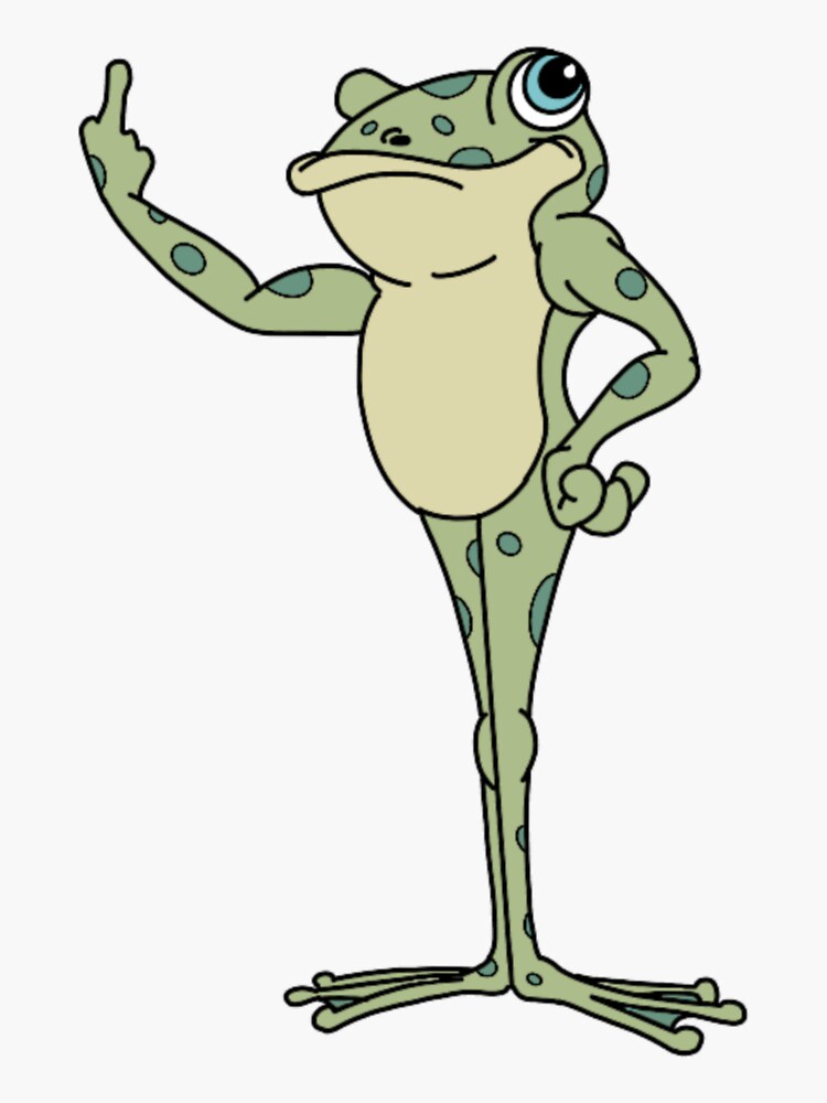 Froggy Fuck U Sticker For Sale By Caitlinrfield Redbubble