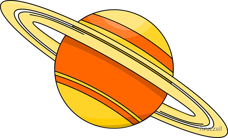 "Cartoon Saturn Planet" Stickers by Kruzzell | Redbubble