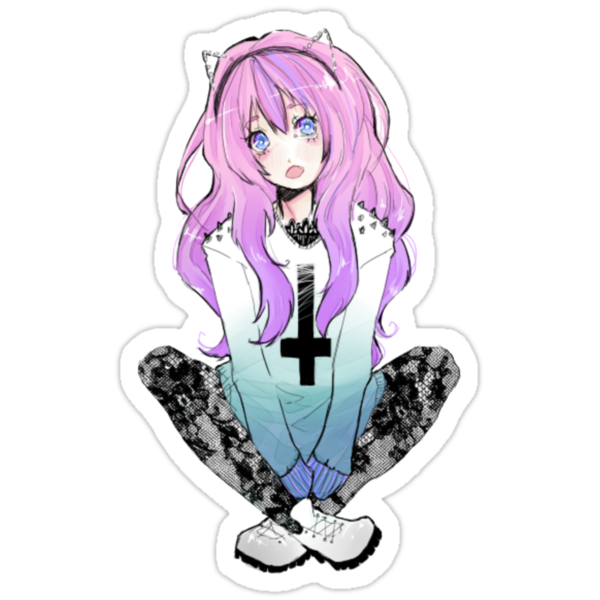 Sticker 375x360 U3 Png 375360 Pastel Goth Pastel Grunge Cute Art